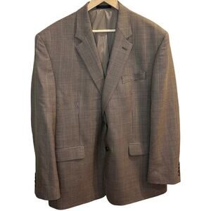 Lauren Ralph Lauren Houndstooth Sports Coat‎ 100% Wool Size 46 Regular Academia